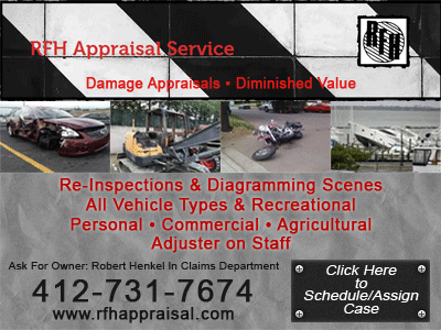 RFH Appraisal Service, Appraisers Auto in pennsylvania