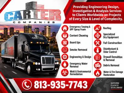Carter Companies Restoration Construction Roofing Plumbing banner