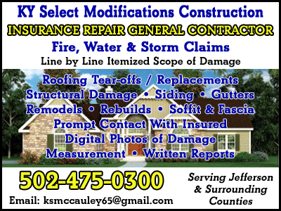 KY Select Modifications Construction, Fire & Water Damage Restoration in kentucky