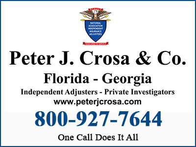 Peter J Crosa & Co, Adjusters in florida