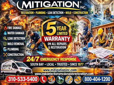 Leak Detection McDonalds Restoration in Hermosa Beach banner