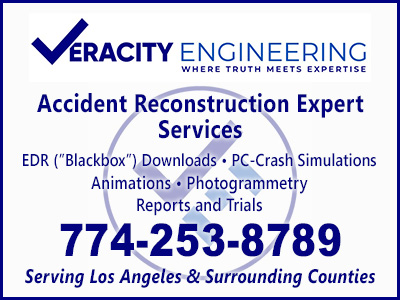 Veracity Engineering LLC, Accident Investigations in california