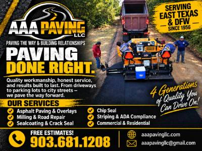 AAA Paving banner