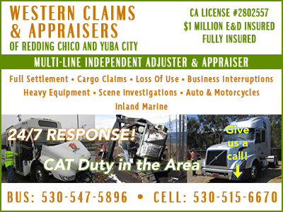 Western Claims & Appraisers of Redding, Chico & Yuba City, Adjusters in california