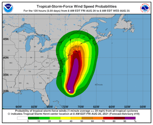 Henri Forecast To Become Hurricane, Make Landfall In The Northeastern United States