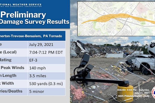 Cleanup Continues After EF3 Tornado in Bucks County, Pennsylvania