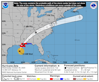 Hurricane Zeta Will Strike Gulf Coast With Damaging Winds, Storm Surge - Insurance Claims News Article