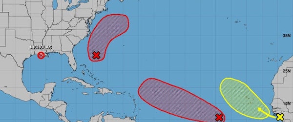 As Nicholas Stalls Over Louisiana, Three Potential Storms Are Crowding The Atlantic (USA Today)
